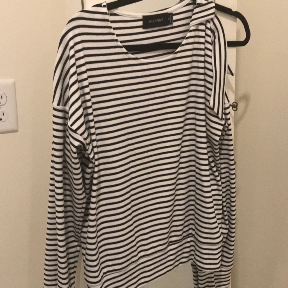 Casual mink pink cold shoulder